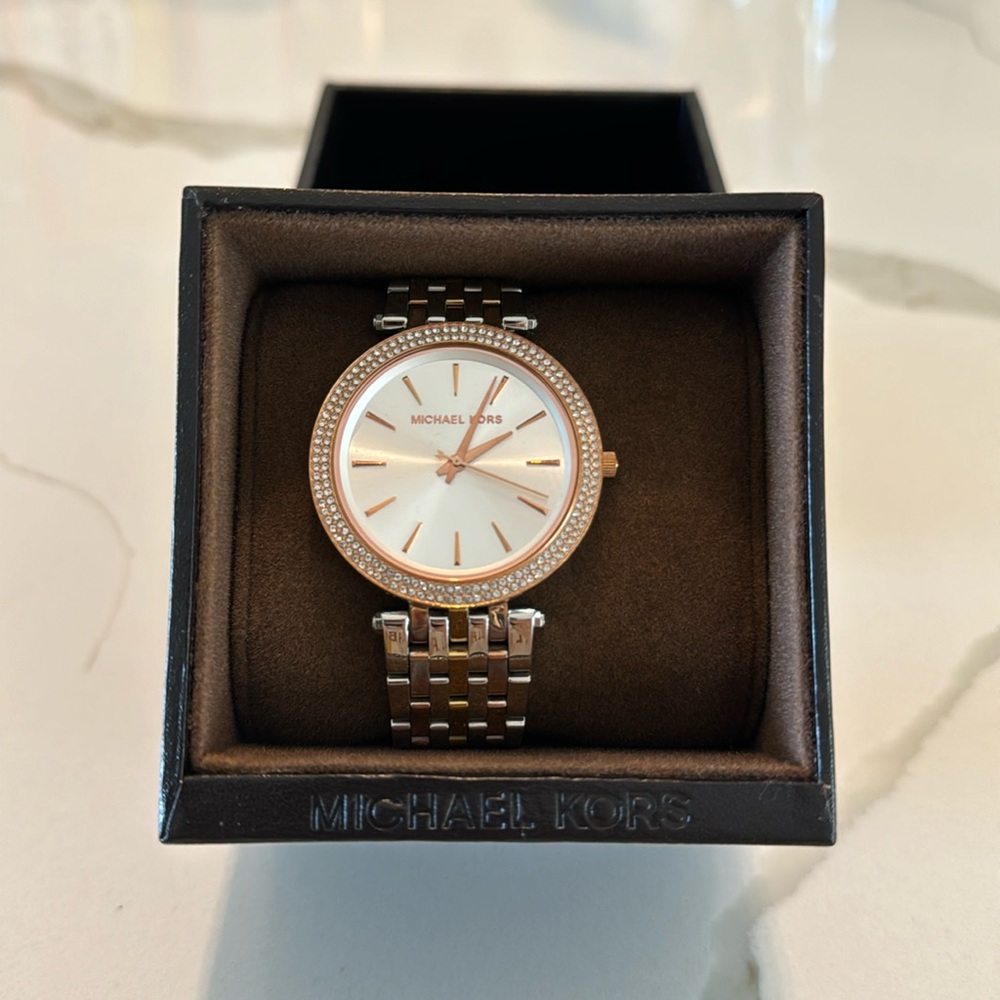 Michael Kors Darci Three-Hand Tri-Tone Women's Watch